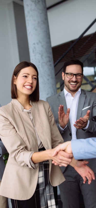 business women shaking hands